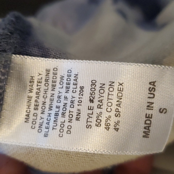 Soft Surroundings open waterfall blue tie dye cardigan sweater Size S - Picture 6 of 6